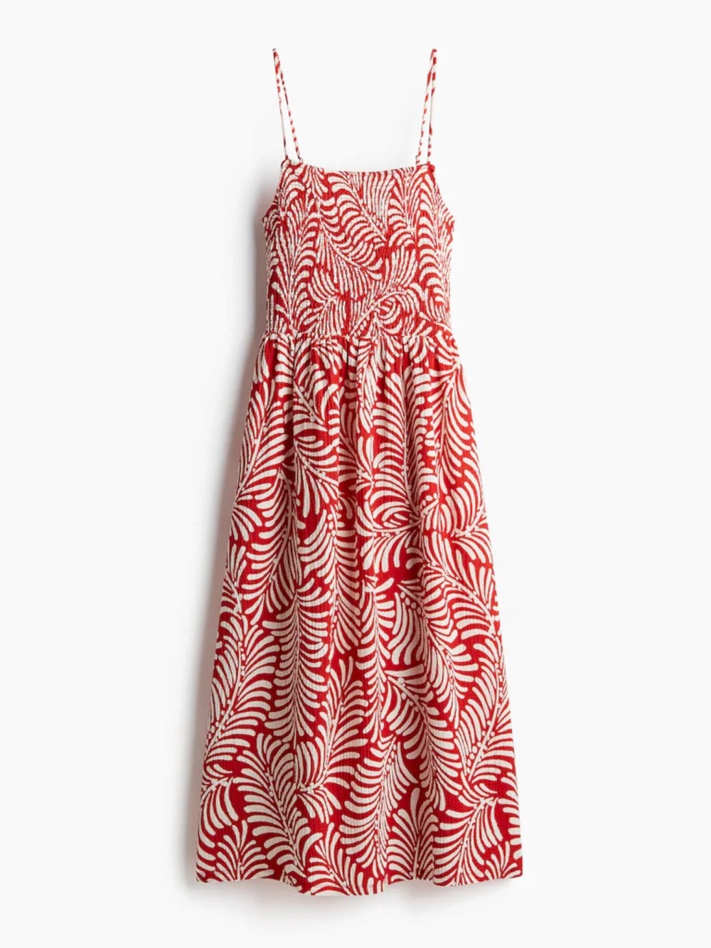 H&M Printed Spaghetti-Strap Dress